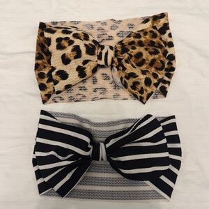 Leopard and Striped Kids Headband Set